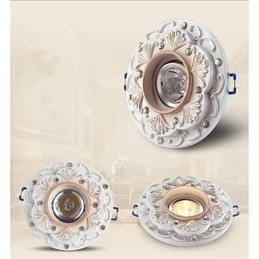 Faretto mini in stile tradizionale/classico in resina gialla, LED integrato 3 W