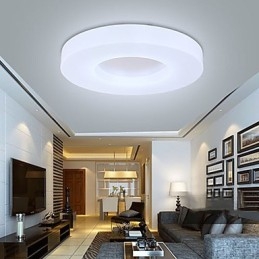 Plafoniera da incasso moderna contemporanea bianca LED integrato 18 W 40 cm