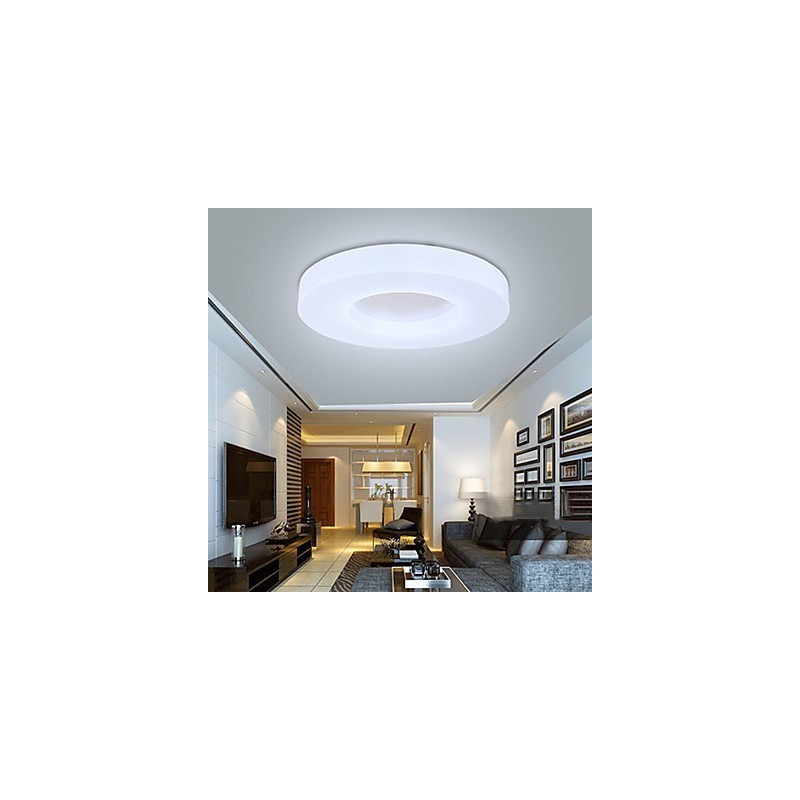 Plafoniera da incasso moderna contemporanea bianca LED integrato 18 W 40 cm