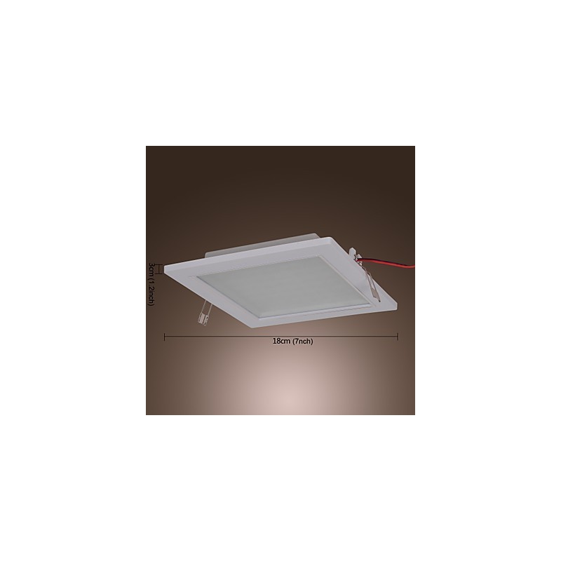 Faretto da incasso quadrato moderno bianco 18 cm