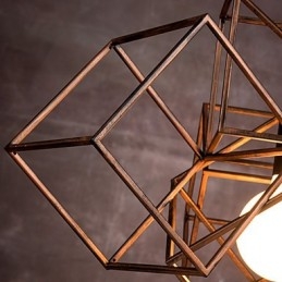 Lampadario a sospensione vintage minimalista 1 luce in ferro dipinto