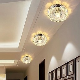 Plafoniera da soffitto in cristallo SMD 3W a cupola con 3 lampadine