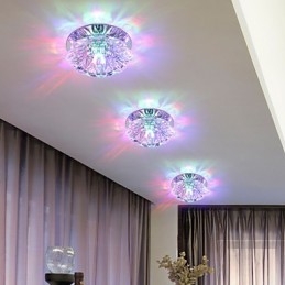 Plafoniera da soffitto in cristallo SMD 3W a cupola con 3 lampadine