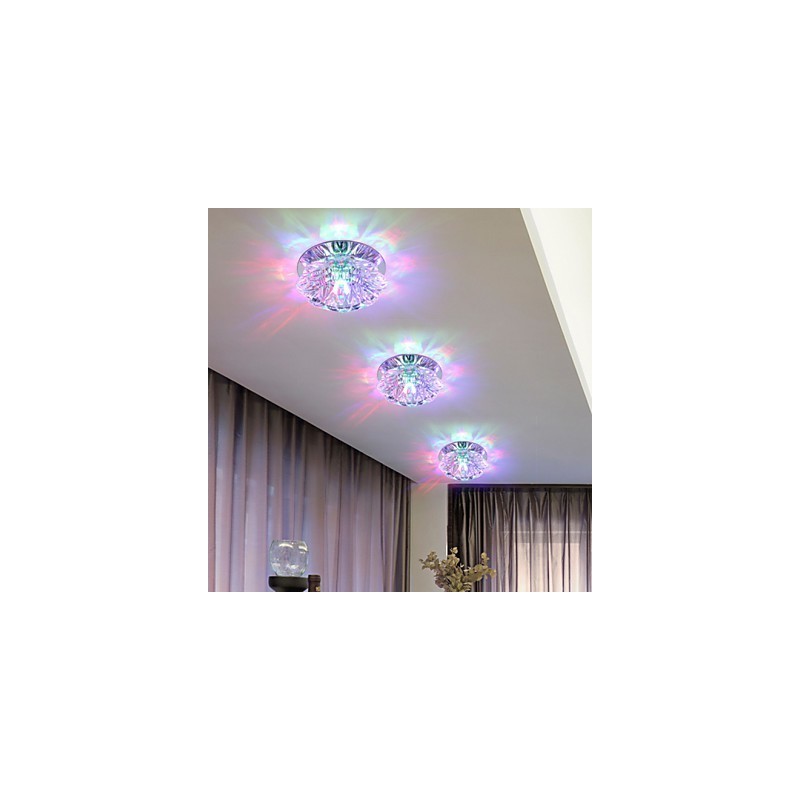 Plafoniera da soffitto in cristallo SMD 3W a cupola con 3 lampadine