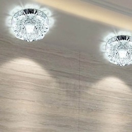 Plafoniera da soffitto in cristallo SMD 3W a cupola con 3 lampadine