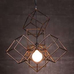 Lampadario a sospensione vintage minimalista 1 luce in ferro dipinto