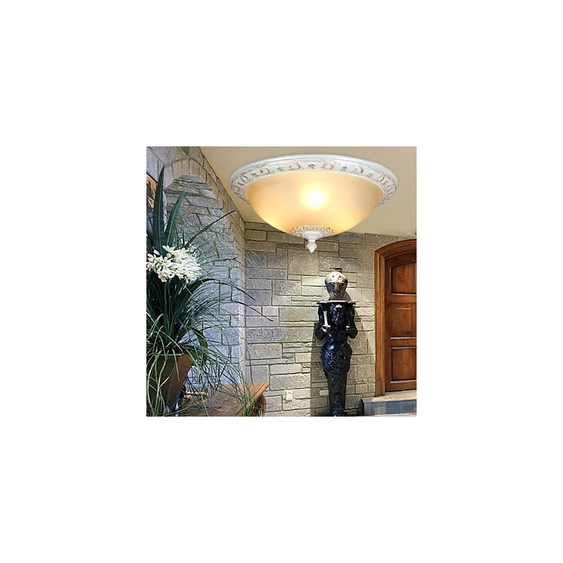 Plafoniera a filo retrò in metallo cromato 3 lampadine E26/E27