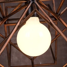 Lampadario a sospensione vintage minimalista 1 luce in ferro dipinto