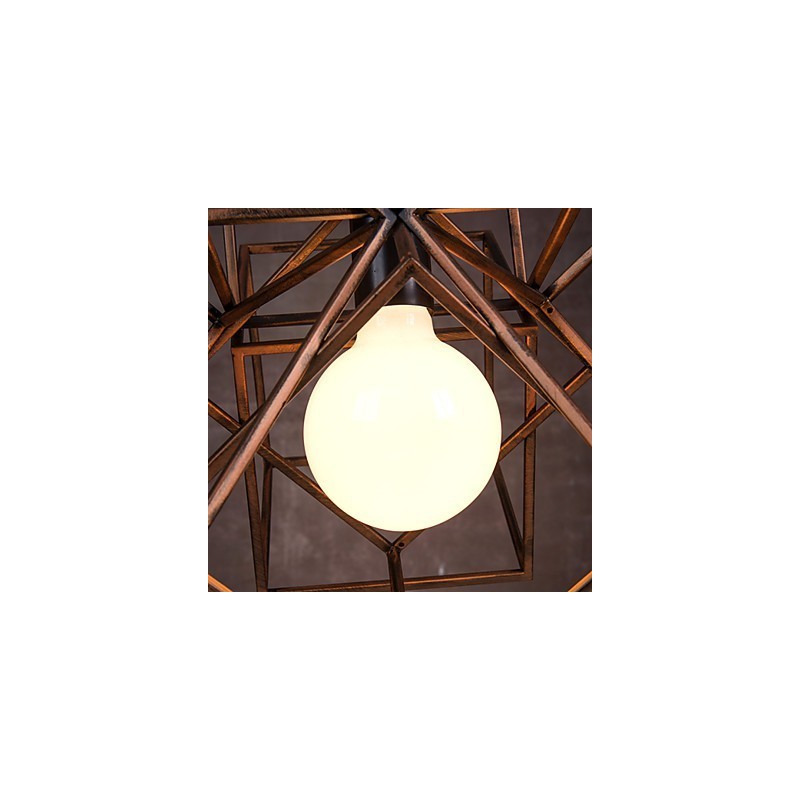 Lampadario a sospensione vintage minimalista 1 luce in ferro dipinto