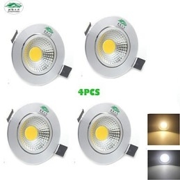 Zweihnder 4 pezzi Plafoniera da incasso LED 3W 300 lm luce bianca calda