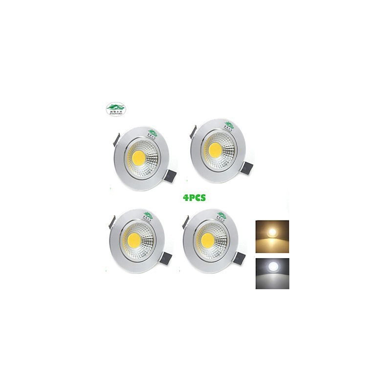 Zweihnder 4 pezzi Plafoniera da incasso LED 3W 300 lm luce bianca calda