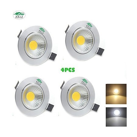Zweihnder 4 pezzi Plafoniera da incasso LED 3W 300 lm luce bianca calda