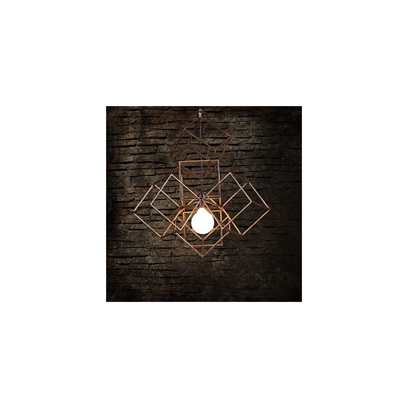 Lampadario a sospensione vintage minimalista 1 luce in ferro dipinto