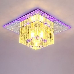 Mini plafoniera da soffitto in cristallo SMD 3W quadrata