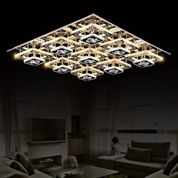 Lampada a sospensione moderna in cristallo cromato 103 cm