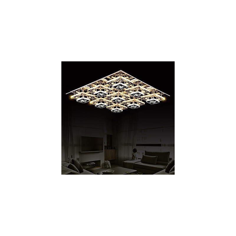 Lampada a sospensione moderna in cristallo cromato 103 cm