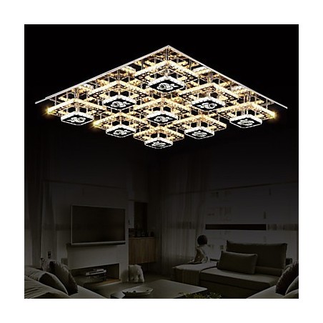 Lampada a sospensione moderna in cristallo cromato 103 cm