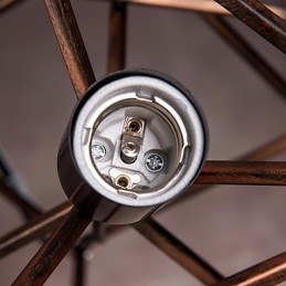 Lampadario a sospensione vintage minimalista 1 luce in ferro dipinto