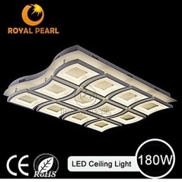 Lampada a sospensione a filo LED 180W in acrilico bianco, 3 lampadine