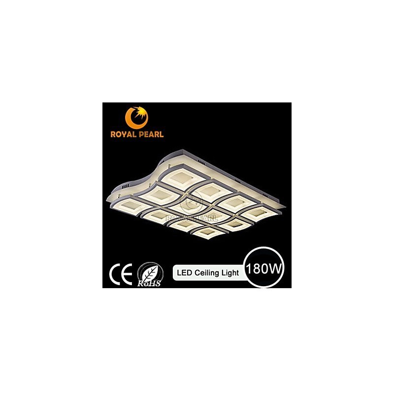 Lampada a sospensione a filo LED 180W in acrilico bianco, 3 lampadine