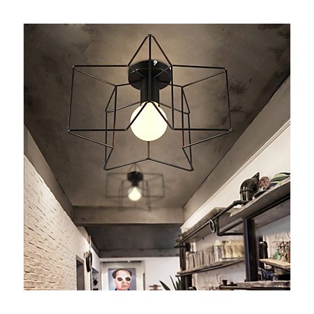 Plafoniera a filo moderna a forma di pentagramma 3 luci E26/E27 metallo 33 cm