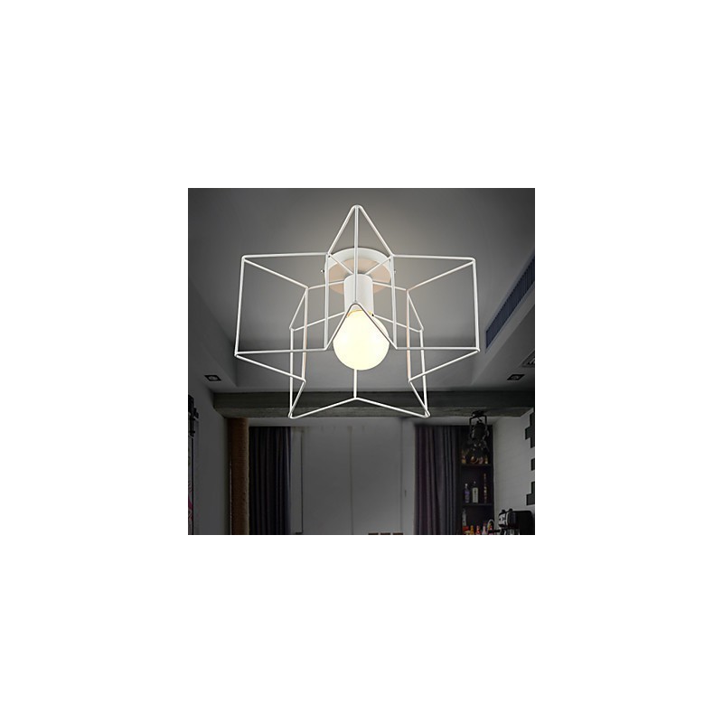 Plafoniera a filo moderna a forma di pentagramma 3 luci E26/E27 metallo 33 cm