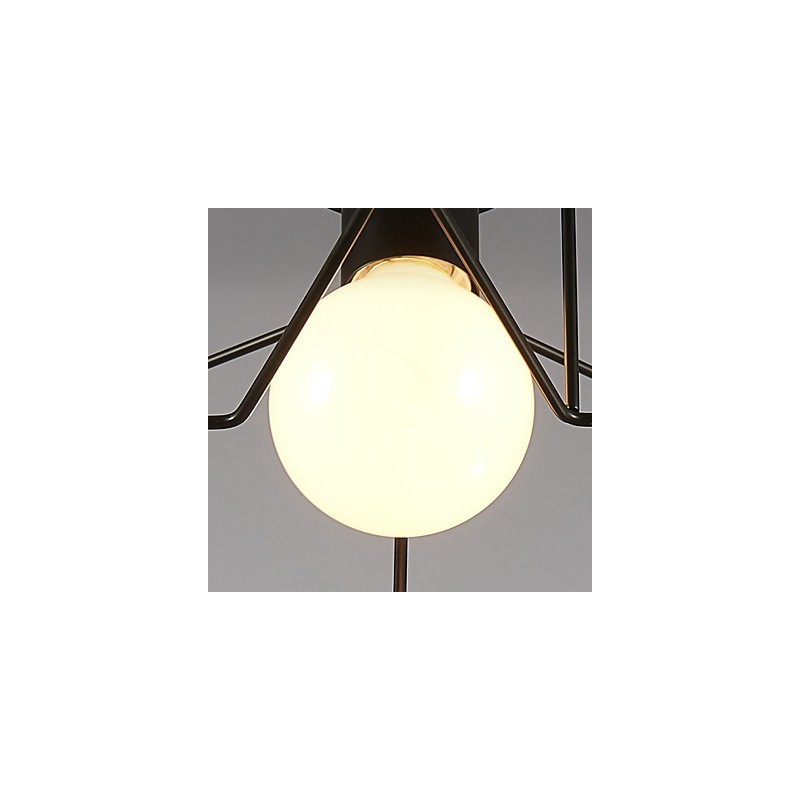 Plafoniera a filo moderna a forma di pentagramma 3 luci E26/E27 metallo 33 cm
