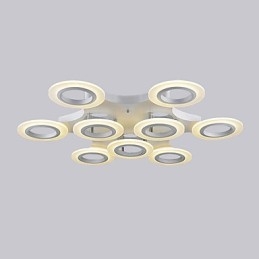 Lampada a sospensione circolare LED bianco caldo 81W in acrilico