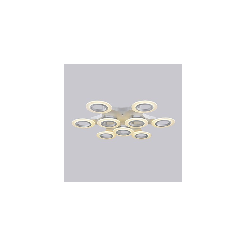 Lampada a sospensione circolare LED bianco caldo 81W in acrilico