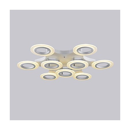 Lampada a sospensione circolare LED bianco caldo 81W in acrilico