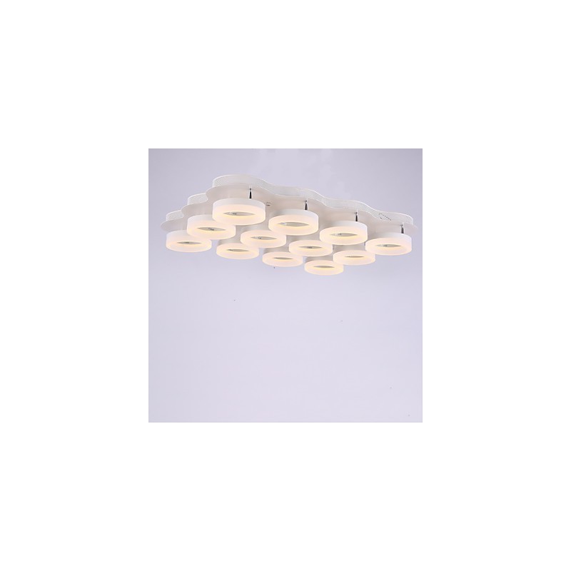 Plafoniera a filo moderna in metallo bianco con LED integrato 6 W