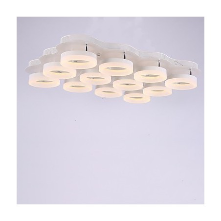 Plafoniera a filo moderna in metallo bianco con LED integrato 6 W