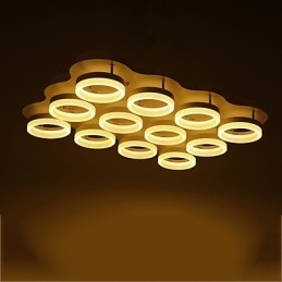 Plafoniera a filo moderna in metallo bianco con LED integrato 6 W