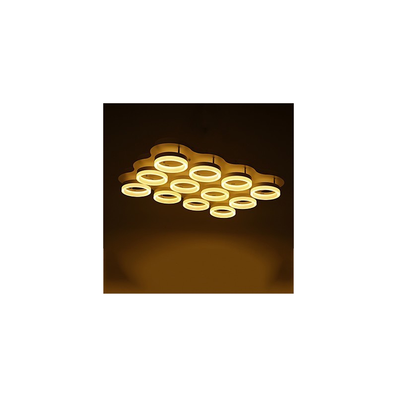Plafoniera a filo moderna in metallo bianco con LED integrato 6 W