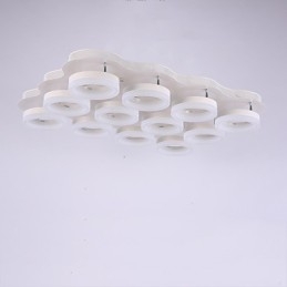 Plafoniera a filo moderna in metallo bianco con LED integrato 6 W