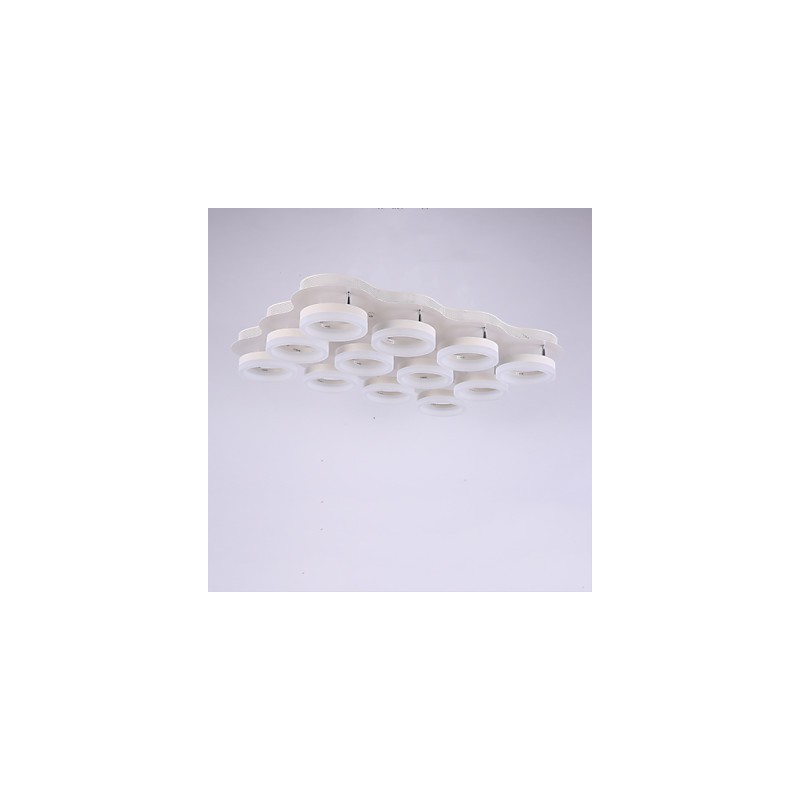 Plafoniera a filo moderna in metallo bianco con LED integrato 6 W