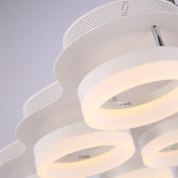 Plafoniera a filo moderna in metallo bianco con LED integrato 6 W