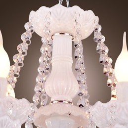 Lampadario contemporaneo stile candela bianco elettrolitico 62 cm
