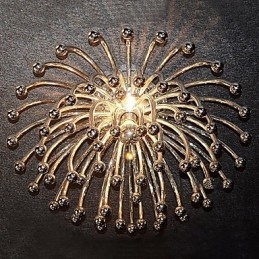 Plafoniera moderna cromata con paralume in acrilico, 1 luce E14, Ø24 x H12,4 cm