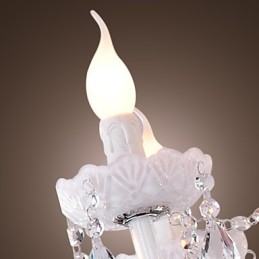 Lampadario contemporaneo stile candela bianco elettrolitico 62 cm