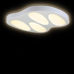 Plafoniera a filo LED bianca con telecomando, moderna e contemporanea