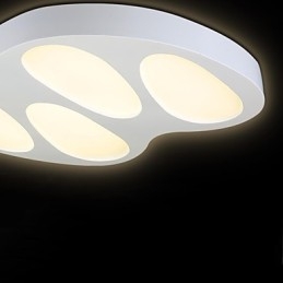 Plafoniera a filo LED bianca con telecomando, moderna e contemporanea