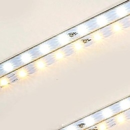 Plafoniera a filo LED bianca con telecomando, moderna e contemporanea