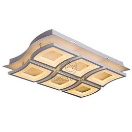 Plafoniera LED moderna a montaggio a filo in acrilico bianco, 3 lampadine