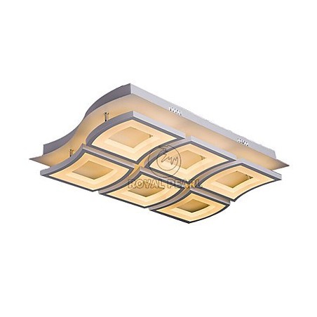 Plafoniera LED moderna a montaggio a filo in acrilico bianco, 3 lampadine