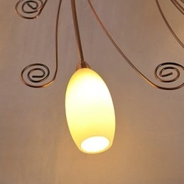 Plafoniera a filo in alluminio con 12 luci