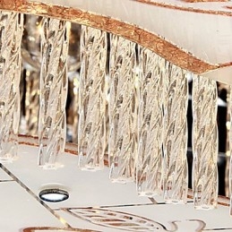 Plafoniera a filo moderna contemporanea in metallo e vetro bianco