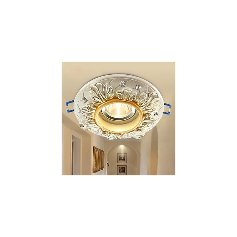 Plafoniera a soffitto rurale stile europeo 10 x 3,5 cm a cupola in acrilico