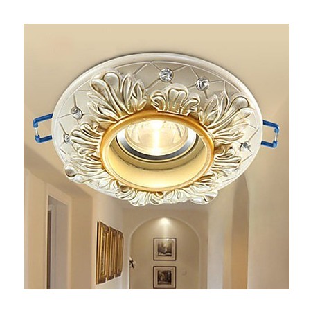 Plafoniera a soffitto rurale stile europeo 10 x 3,5 cm a cupola in acrilico
