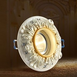 Plafoniera a soffitto rurale stile europeo 10 x 3,5 cm a cupola in acrilico